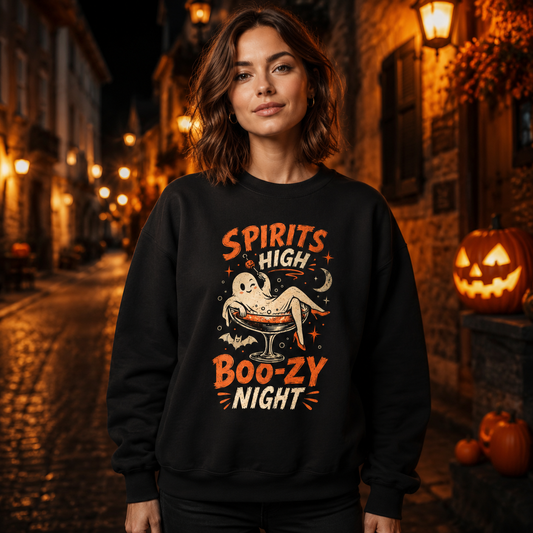 Halloween 'Spirits High Boo-zy Night' Crewneck Sweatshirt