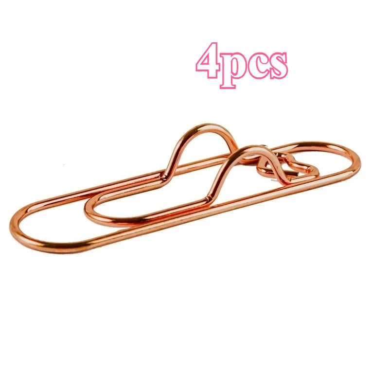 4 Multifunctional Pen Clip Pen Hanging Love Paper Clip Pen Button Notebook Accessories Fixed Seat Pen Clip