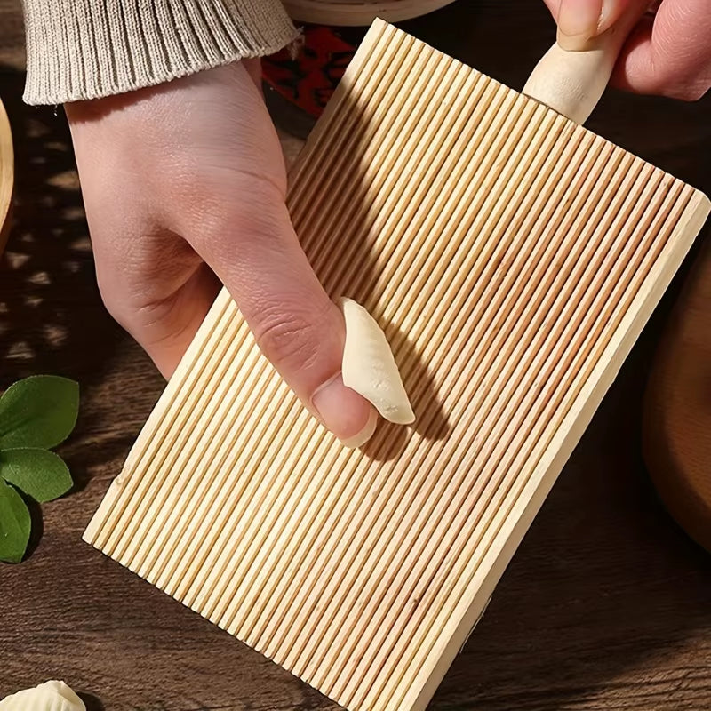 1Pc Wooden Gnocchi and Cavatelli Pasta Board, 8.5 Inch