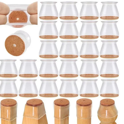 16/4Pcs Chair Leg Caps Silicone Feet Protector Pads Furniture Table Covers Socks Plugs Cover Furniture Leveling Feet Home Decor