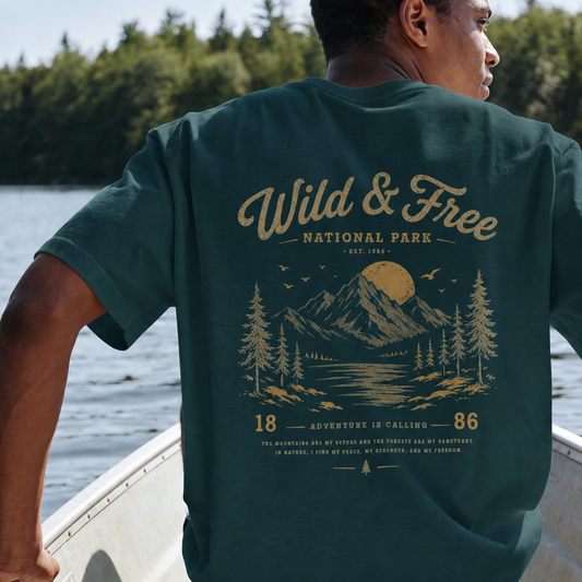 Wild & Free National Park T-Shirt — Mountain Vintage Outdoor Tee