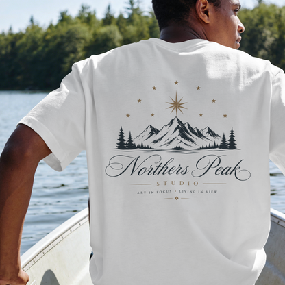 Northern Peak Mountain T‑Shirt — Scenic Retro Adventure Tee