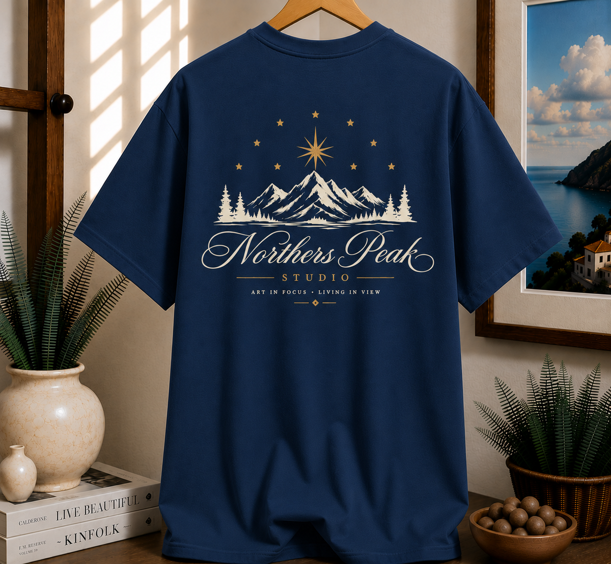 Northern Peak Mountain T‑Shirt — Scenic Retro Adventure Tee