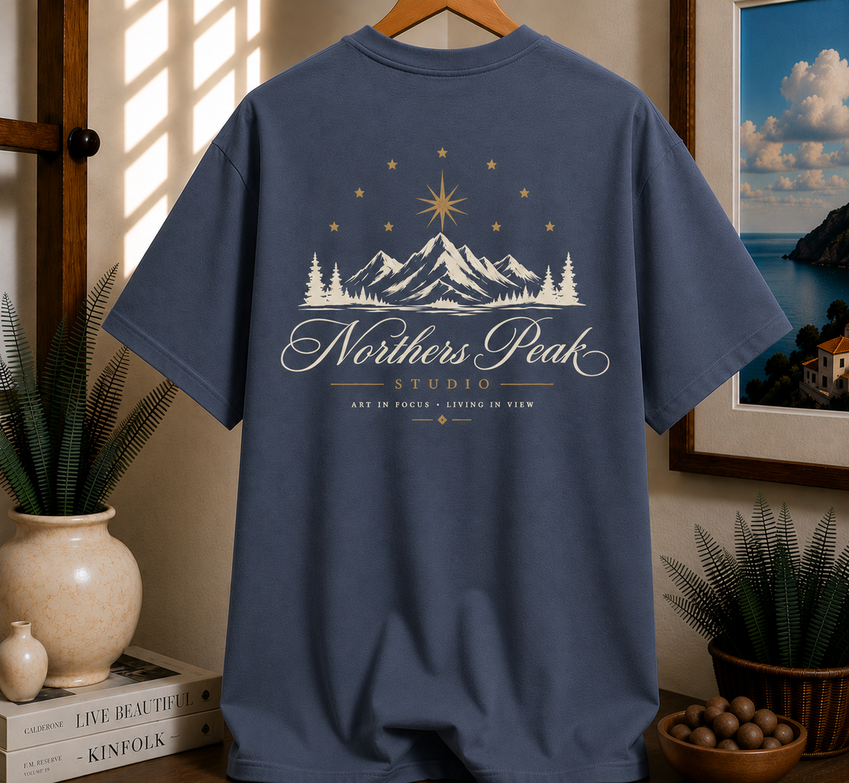 Northern Peak Mountain T‑Shirt — Scenic Retro Adventure Tee