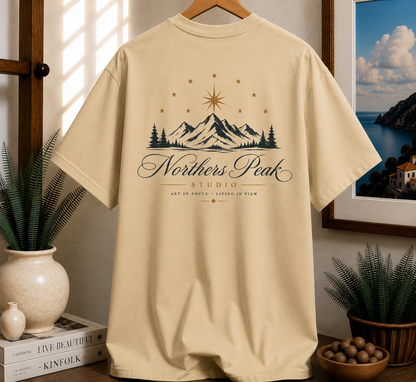 Northern Peak Mountain T‑Shirt — Scenic Retro Adventure Tee