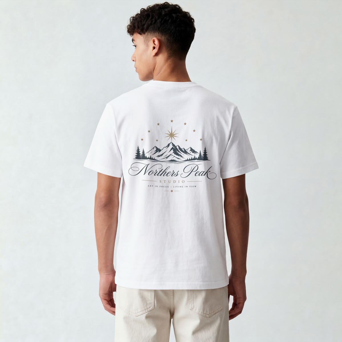 Northern Peak Mountain T‑Shirt — Scenic Retro Adventure Tee