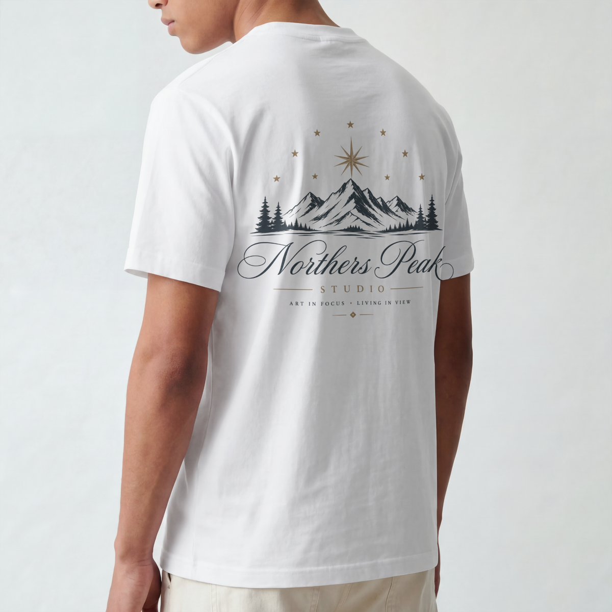 Northern Peak Mountain T‑Shirt — Scenic Retro Adventure Tee