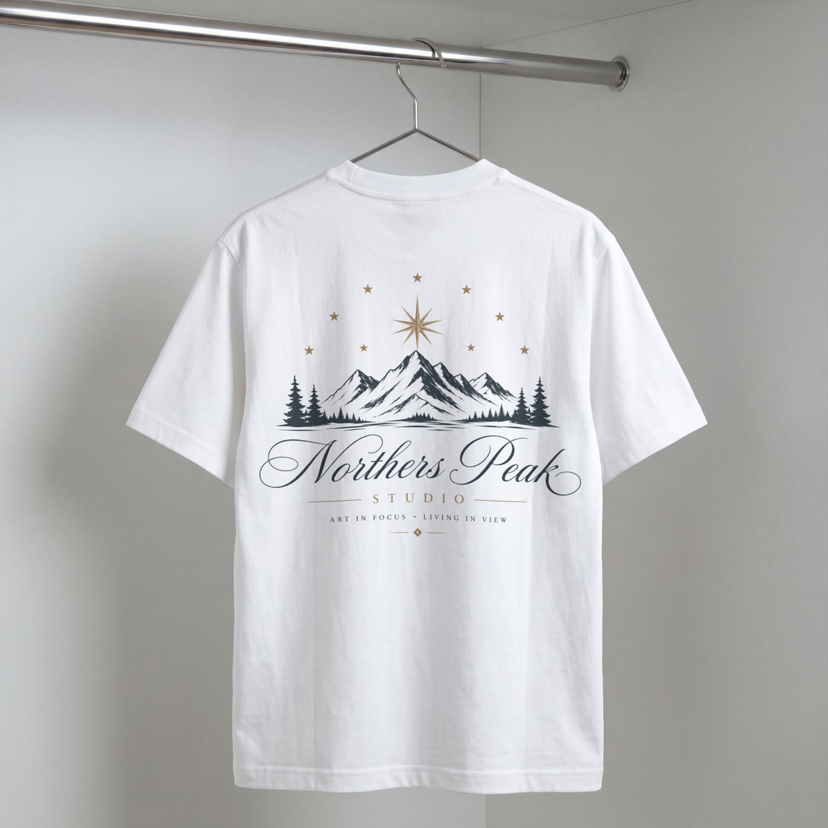 Northern Peak Mountain T‑Shirt — Scenic Retro Adventure Tee