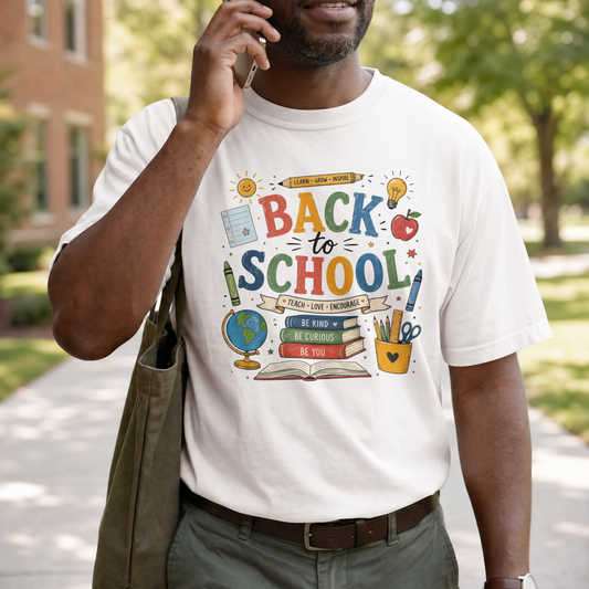 Back to School T-Shirt – Colorful Kids & Teacher Graphic Tee