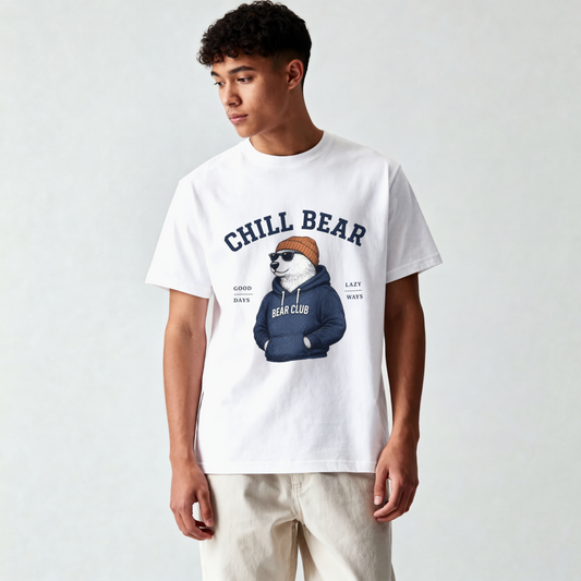 Chill Bear Tee — Retro Bear Club Graphic T-Shirt
