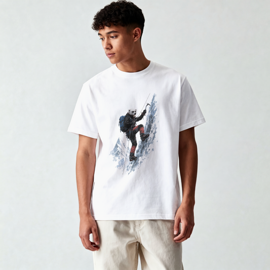 Climber on Ice T‑Shirt — Mountain Climbing Graphic Tee