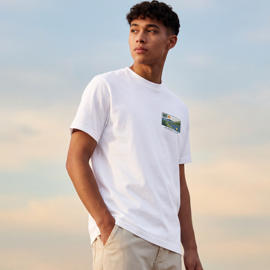Beach Sunset Graphic Tee — 'Savor the Sunset' Coastal T-Shirt