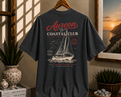 Coastal Club Sailboat T-Shirt — Aureon Nautical Graphic Tee