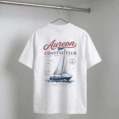 Coastal Club Sailboat T-Shirt — Aureon Nautical Graphic Tee
