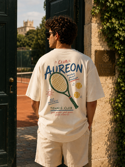 Tennis Tee — "Club Aureon" Graphic Tennis Shirt