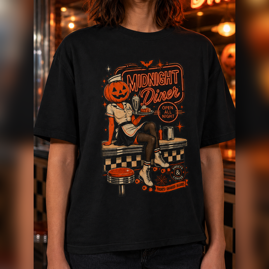 Midnight Diner Pumpkin Pinup Tee