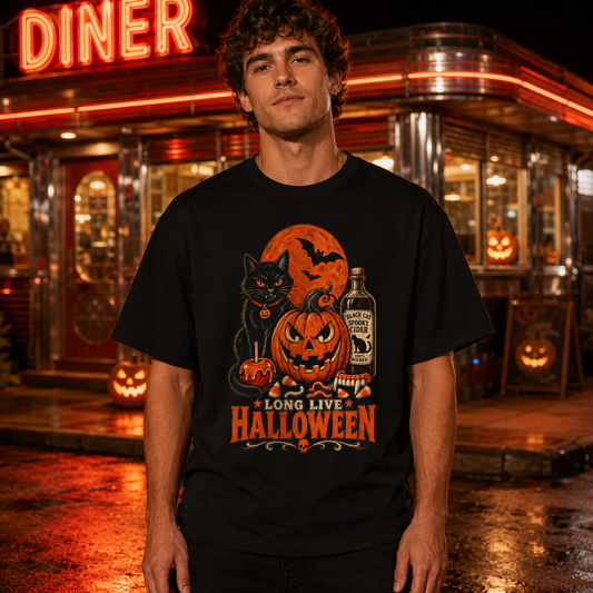 Halloween Kitty Pumpkin T-Shirt