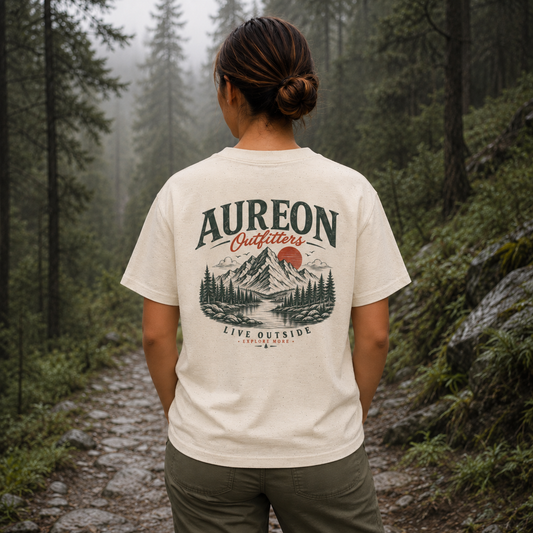 Aureon Outfitters Tee — Live Outside Mountain Camping T-Shirt