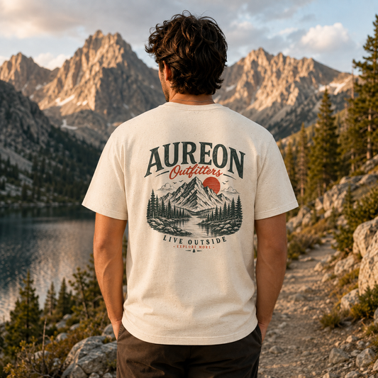 Aureon Outfitters Tee — Live Outside Mountain Camping T-Shirt