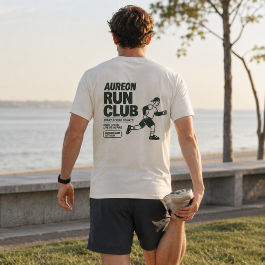 Run Club T‑Shirt — Aureon Run Club Graphic Tee (Every Stride Counts)