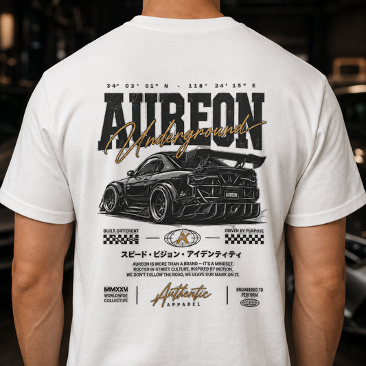 Aureon Racing Car Tee — Retro JDM Sportscar Graphic Shirt