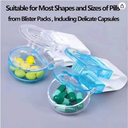1/2 Pack Portable Pill Remover Easily Remove Pills without Contact Anti-Contamination Tablet Pill Cover Opener Auxiliary Tool