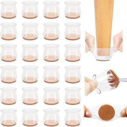 16/4Pcs Chair Leg Caps Silicone Feet Protector Pads Furniture Table Covers Socks Plugs Cover Furniture Leveling Feet Home Decor