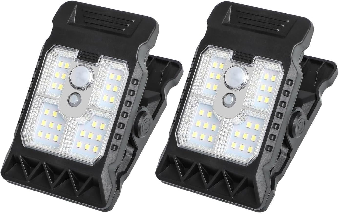 Clip on Solar Lights Outdoor Waterproof，45 Leds Solar Motion Sensor Lights Outdoor 3 Modes 3 Mounting Ways, Solar Security Lights for Fence, Wall, Patio