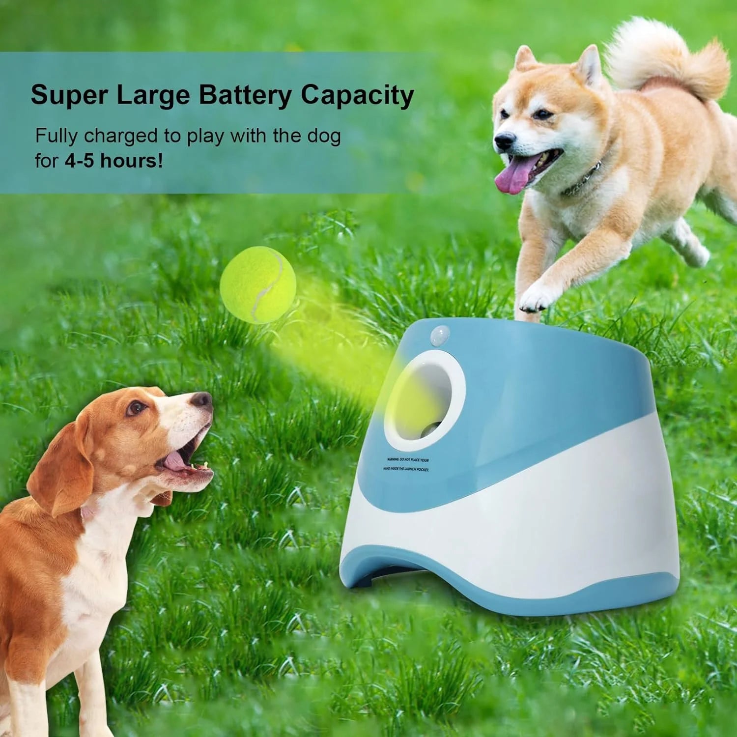 Ball Thrower for Dogs,Interactive Dog Fetch Machine,Automatic Tennis Ball Launcher with 12 Tennis Balls,Dog Ball Thrower Machine with 10-30Ft 3 Launching Distance,For Small Dogs Indoor & Outdoor