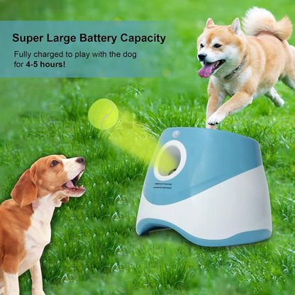 Ball Thrower for Dogs,Interactive Dog Fetch Machine,Automatic Tennis Ball Launcher with 12 Tennis Balls,Dog Ball Thrower Machine with 10-30Ft 3 Launching Distance,For Small Dogs Indoor & Outdoor
