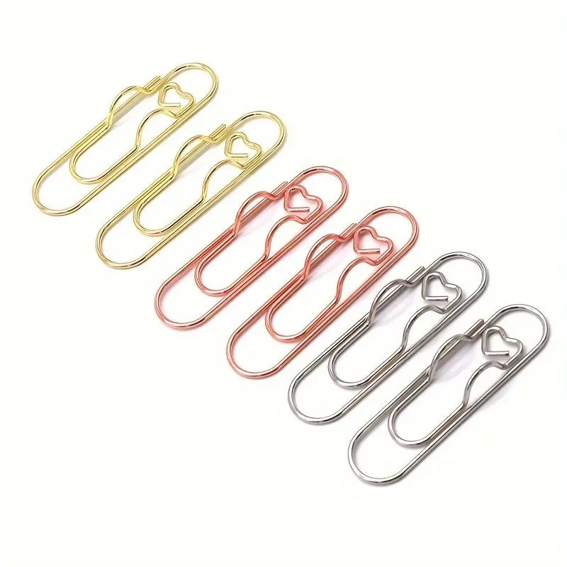 4 Multifunctional Pen Clip Pen Hanging Love Paper Clip Pen Button Notebook Accessories Fixed Seat Pen Clip