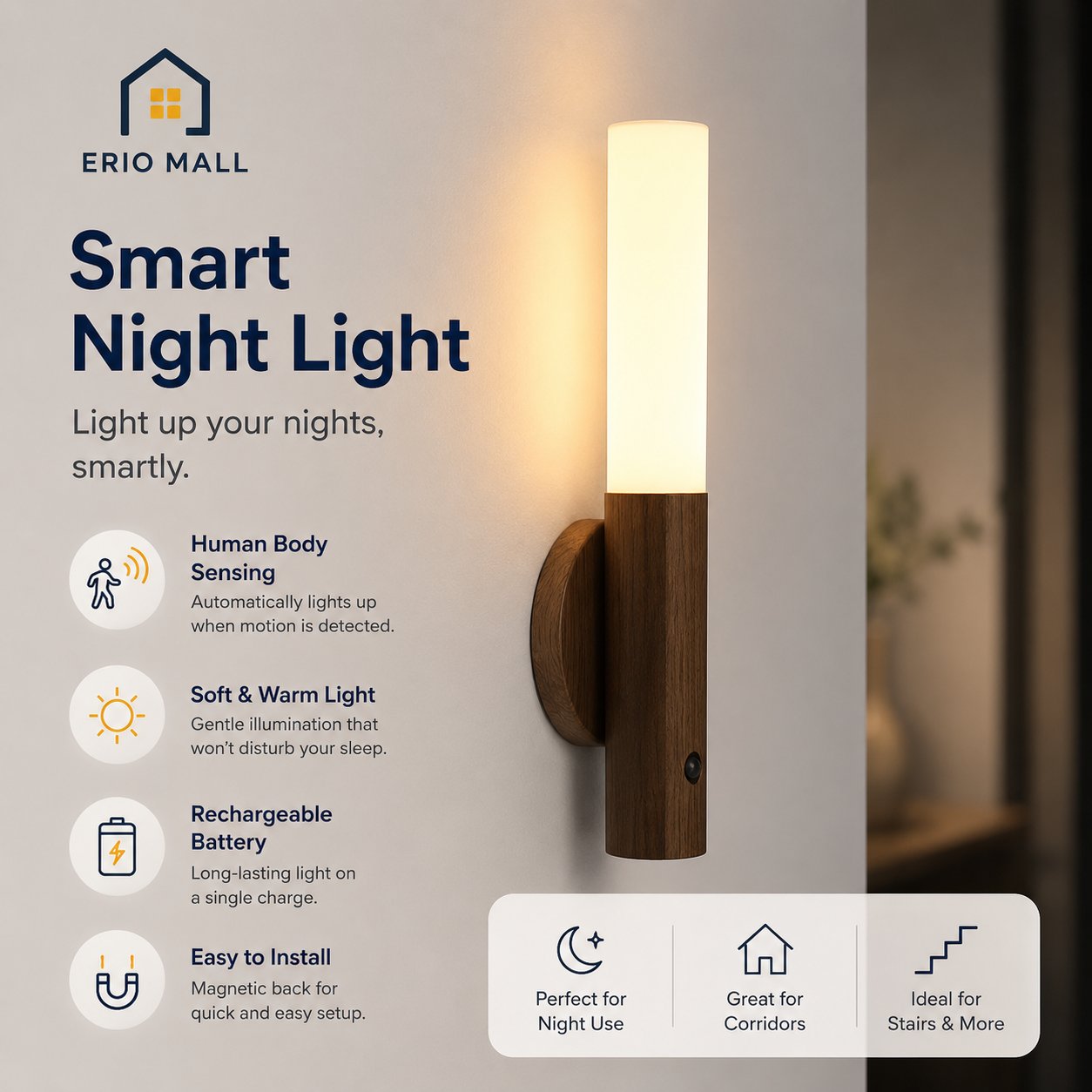 Motion Sensor LED Night Light