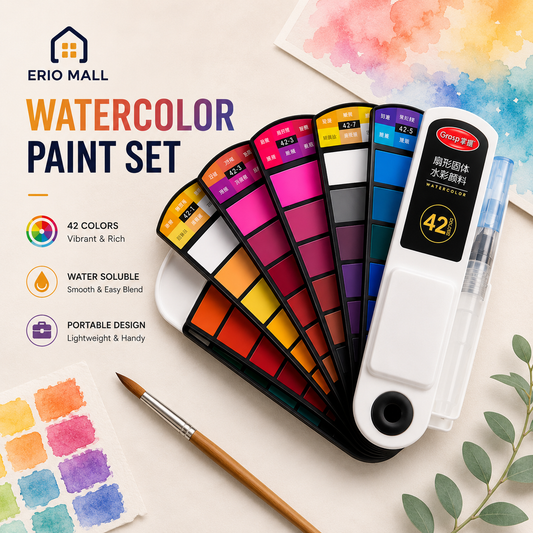 24-Color Portable Watercolor Paint Set