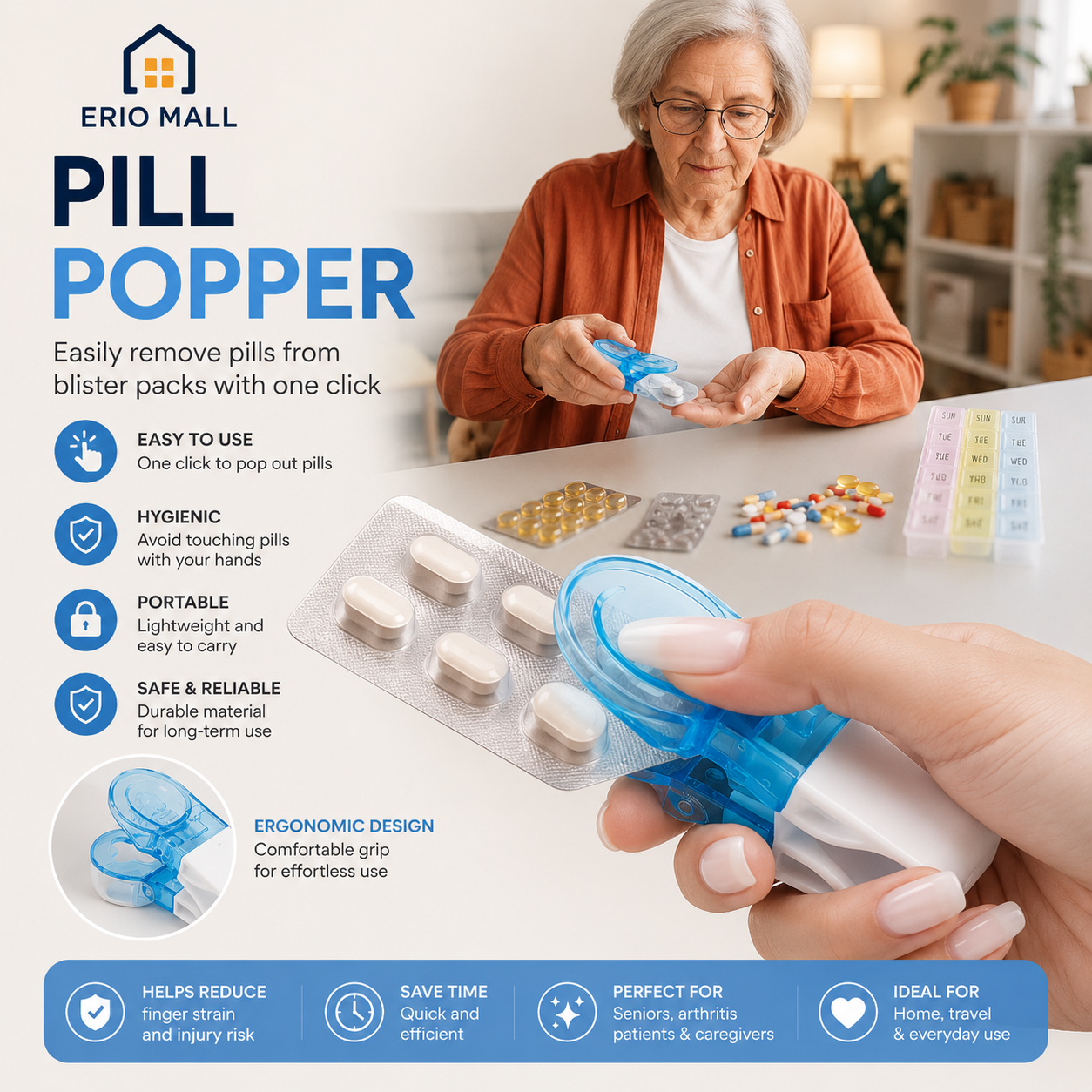 Portable No-Touch Pill Remover