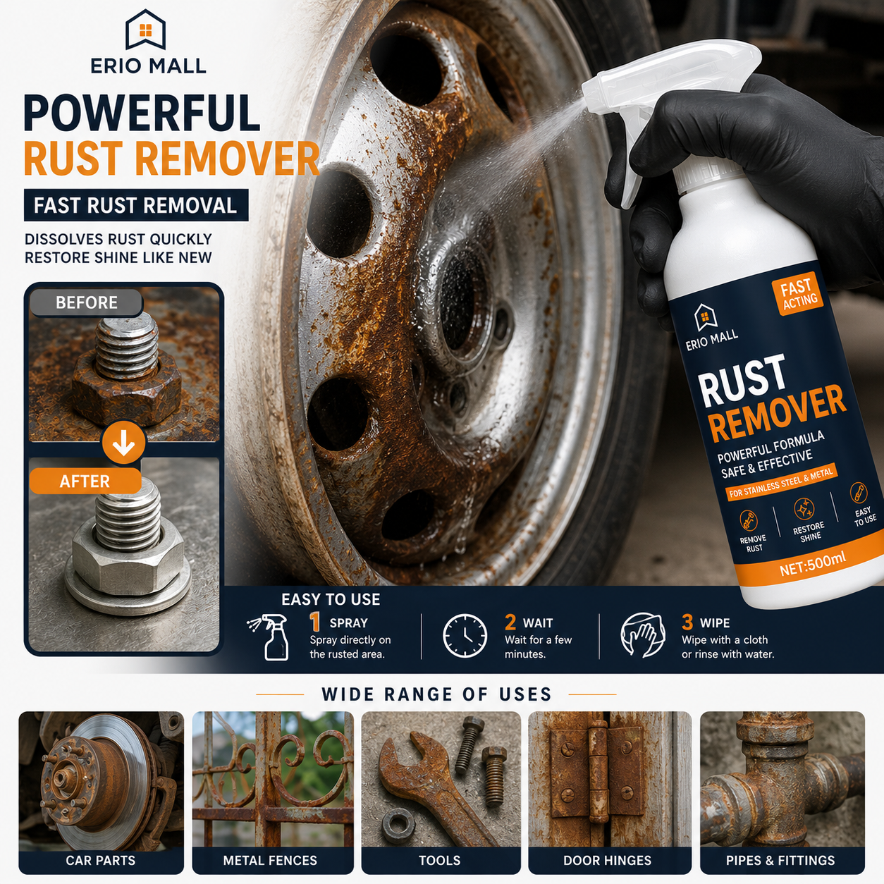 Powerful Metal Rust Remover