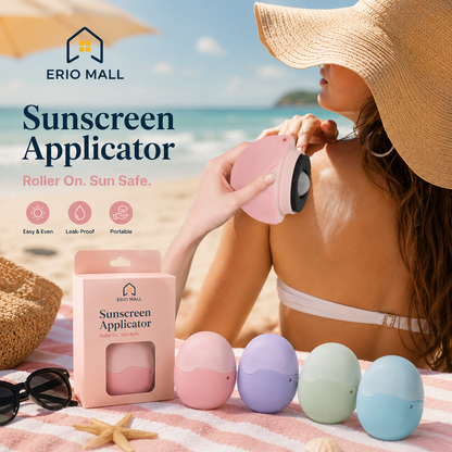 Silicone Suncream Roller Applicator Refillable Stitching Color Isolation Lotion Cream Bottles Oval Sunscreen Lotion Applicator