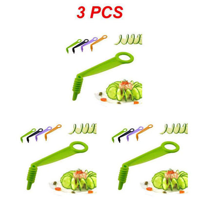Manual Spiral Screw Slicer Plastic Potato Carrot Cucumber Cutter Slicer Fruit Vegetables Tools Kitchen Gadgets Accessories