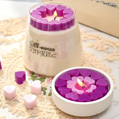 55 Compartment Heart Silicone Candle Mold Valentine'S Day Candles Making Kit DIY Love Cake Chocolate Baking Mould Party Gifts