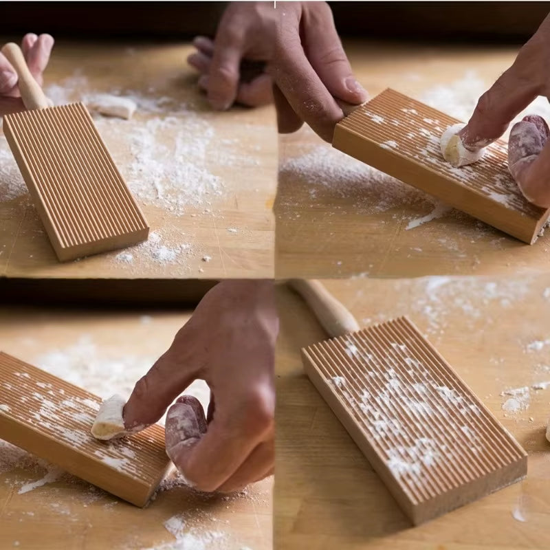 1Pc Wooden Gnocchi and Cavatelli Pasta Board, 8.5 Inch