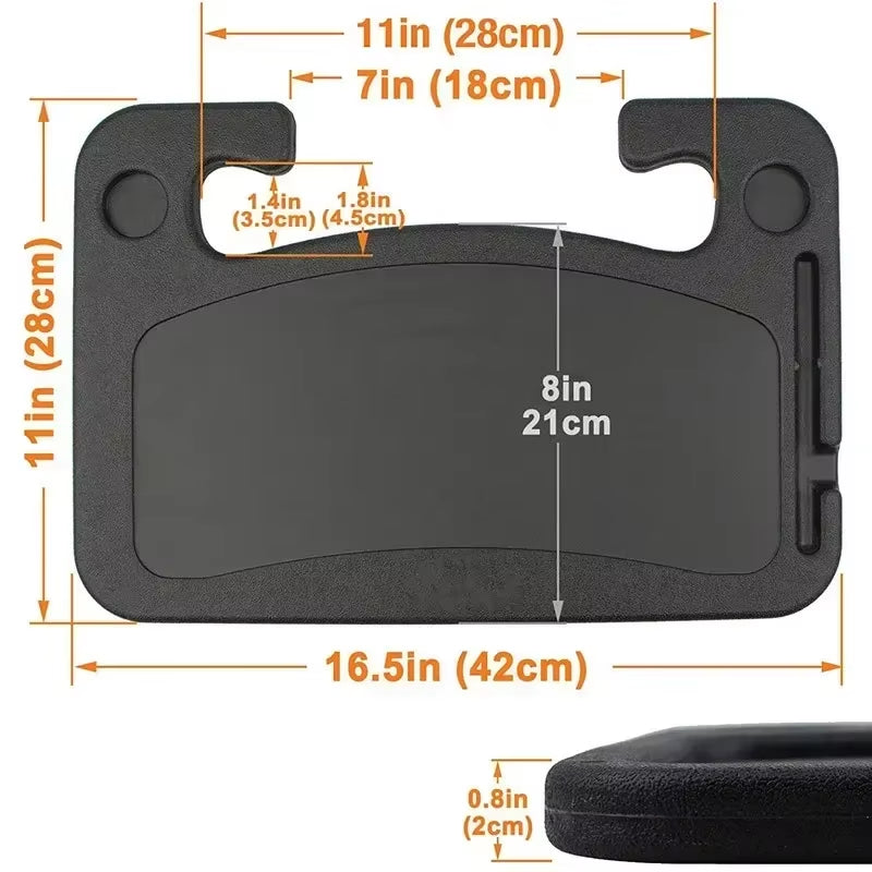 Portable Car Laptop Computer Desk Mount Stand Foldable Steering Wheel Dining Table Bracket Drink Food Coffee Tray Board Amagi