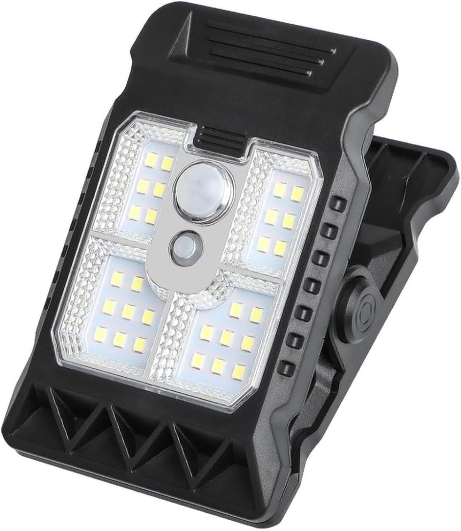 Clip on Solar Lights Outdoor Waterproof，45 Leds Solar Motion Sensor Lights Outdoor 3 Modes 3 Mounting Ways, Solar Security Lights for Fence, Wall, Patio