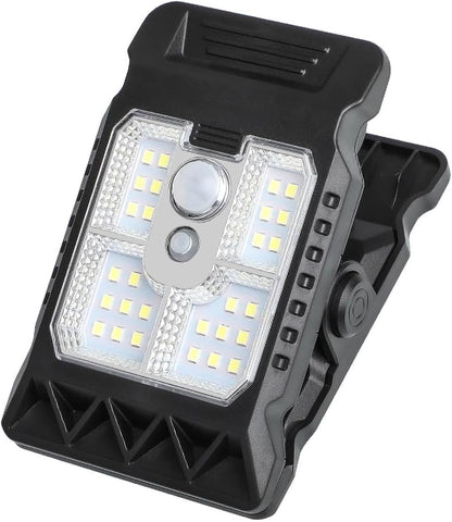 Clip on Solar Lights Outdoor Waterproof，45 Leds Solar Motion Sensor Lights Outdoor 3 Modes 3 Mounting Ways, Solar Security Lights for Fence, Wall, Patio