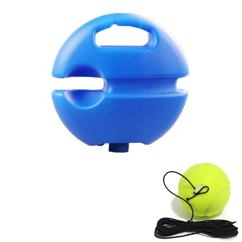 Tennis training device with rebound system for solo practice