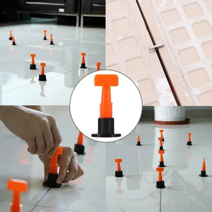 51Pcs Floor Tile Leveling System Clips Spacers for Porcelain Ceramic Tile Laying Wall Fixing Construction Tools Leveler Kit