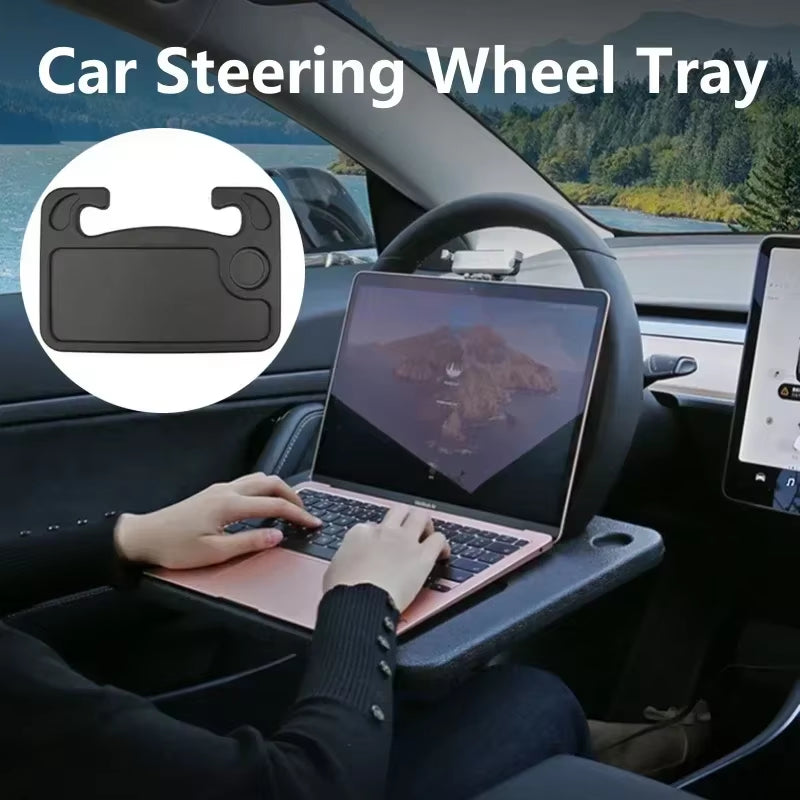 Portable Car Laptop Computer Desk Mount Stand Foldable Steering Wheel Dining Table Bracket Drink Food Coffee Tray Board Amagi