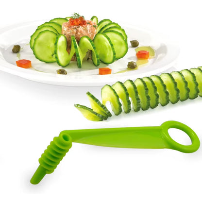 Manual Spiral Screw Slicer Plastic Potato Carrot Cucumber Cutter Slicer Fruit Vegetables Tools Kitchen Gadgets Accessories