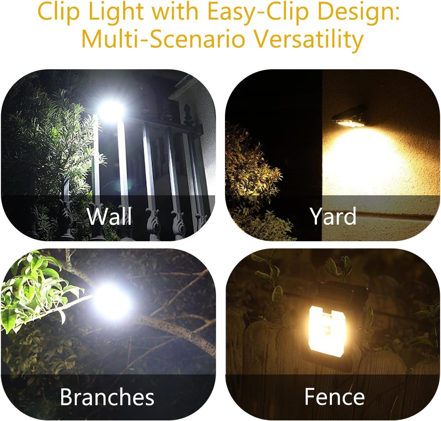 Clip on Solar Lights Outdoor Waterproof，45 Leds Solar Motion Sensor Lights Outdoor 3 Modes 3 Mounting Ways, Solar Security Lights for Fence, Wall, Patio