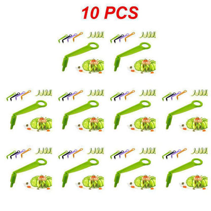Manual Spiral Screw Slicer Plastic Potato Carrot Cucumber Cutter Slicer Fruit Vegetables Tools Kitchen Gadgets Accessories