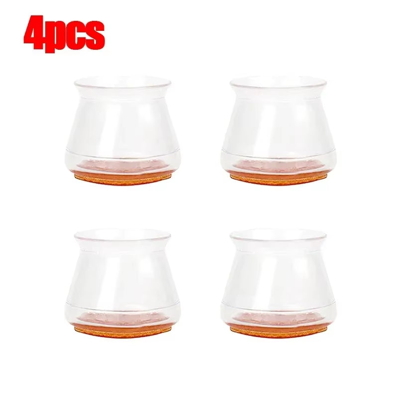 16/4Pcs Chair Leg Caps Silicone Feet Protector Pads Furniture Table Covers Socks Plugs Cover Furniture Leveling Feet Home Decor