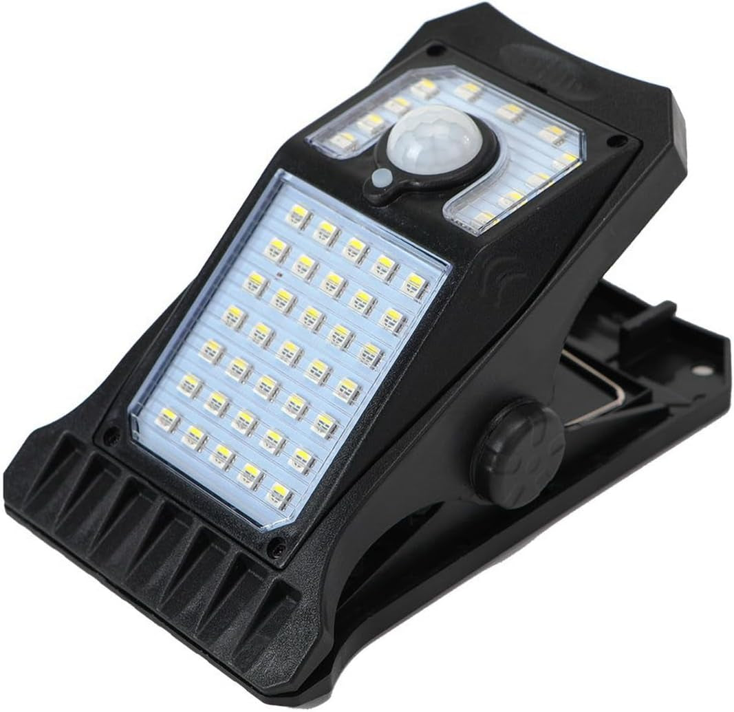 Clip on Solar Lights Outdoor Waterproof，45 Leds Solar Motion Sensor Lights Outdoor 3 Modes 3 Mounting Ways, Solar Security Lights for Fence, Wall, Patio
